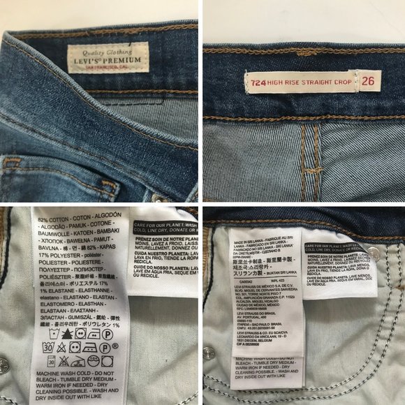 LEVI'S 724 Hi-Rise Straight Leg Jean, 26 - Picture 9 of 10